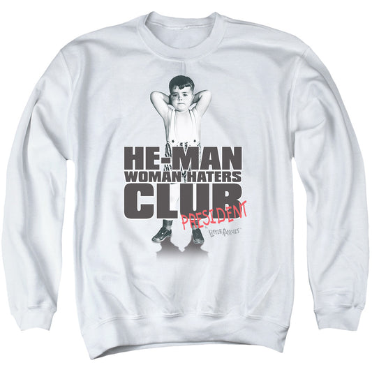 Little Rascals - Club President - Adult Crewneck Sweatshirt - White