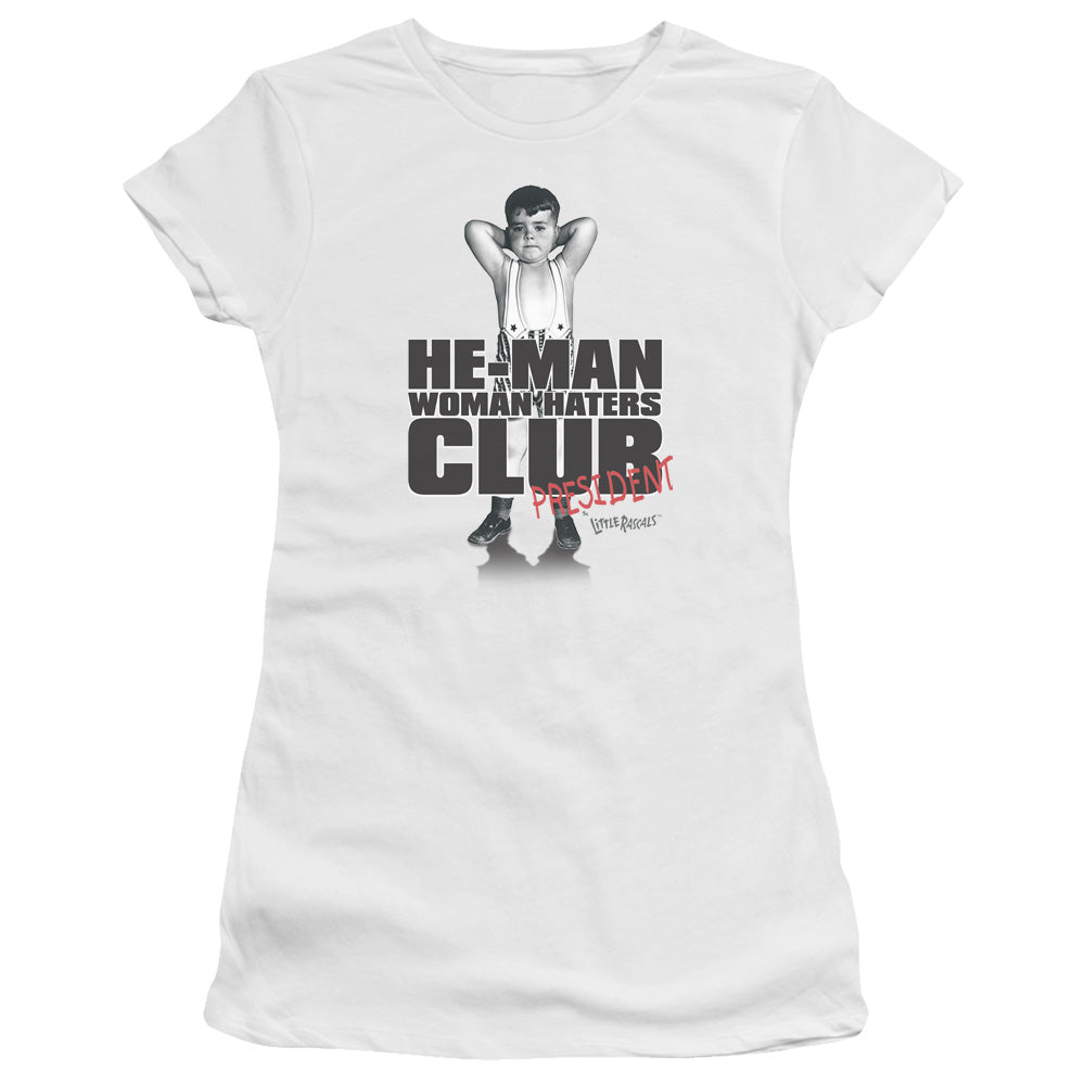 Little Rascals - Club President - Short Sleeve Junior Sheer - White T-shirt