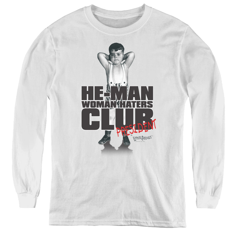 Little Rascals - Club President - Youth Long Sleeve Tee - White