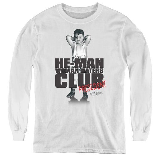 Little Rascals - Club President - Youth Long Sleeve Tee - White
