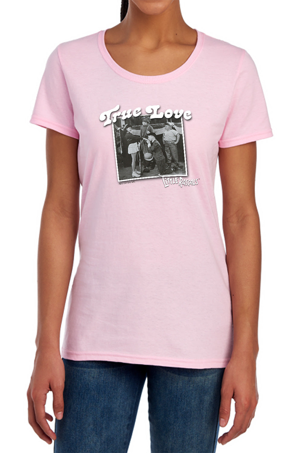 Little Rascals - True Love - Short Sleeve Womens Tee - Pink T-shirt