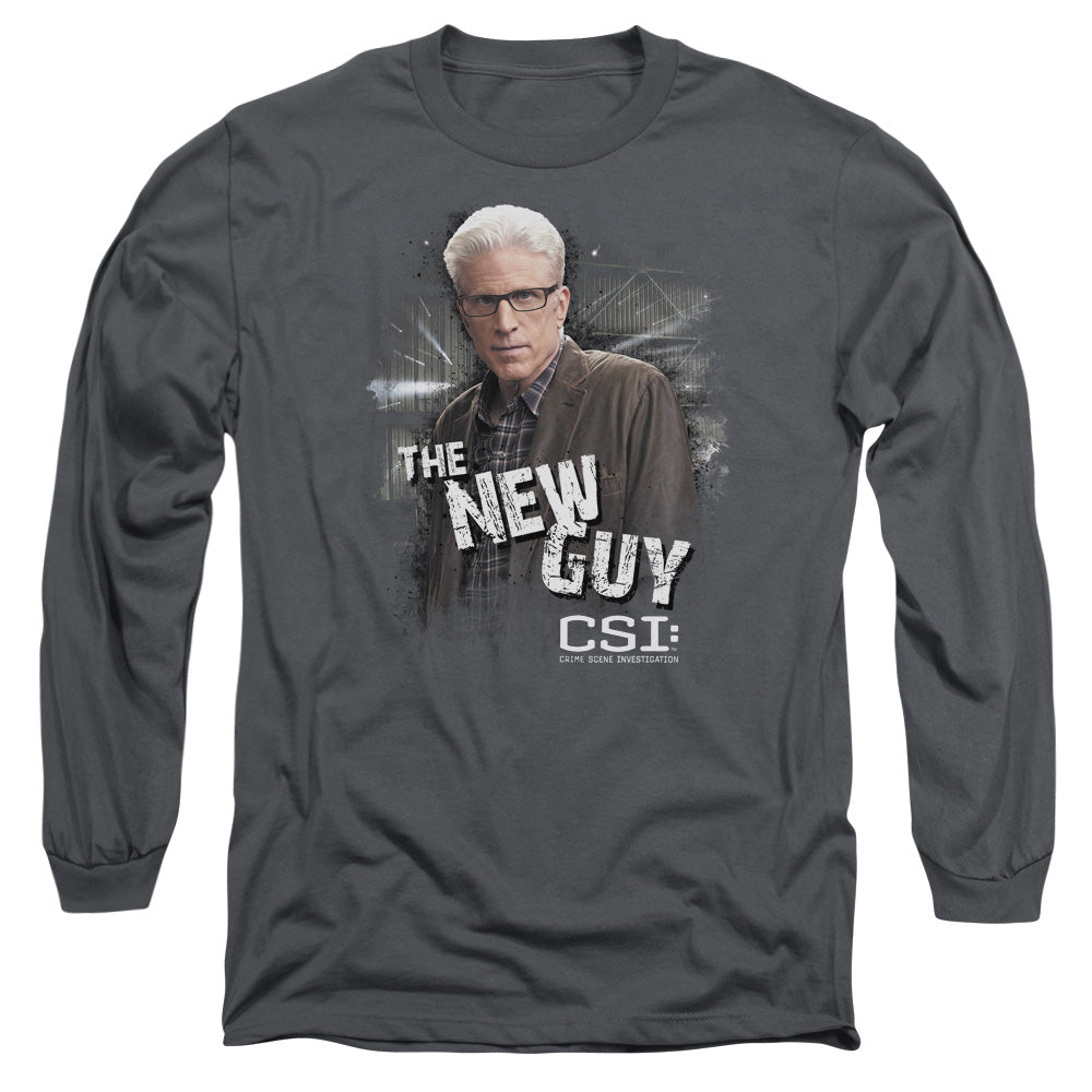 Csi - The New Guy - Long Sleeve Adult 18/1 - Charcoal T-shirt
