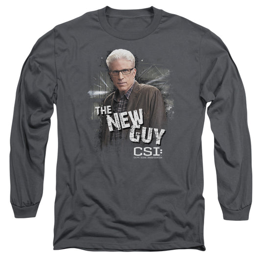 Csi - The New Guy - Long Sleeve Adult 18/1 - Charcoal T-shirt
