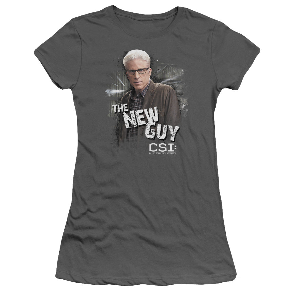Csi - The New Guy - Short Sleeve Junior Sheer - Charcoal T-shirt