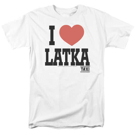 Taxi - I Heart Latka - Short Sleeve Adult 18/1 - White T-shirt
