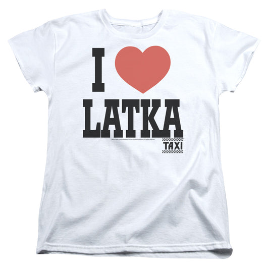 Taxi - I Heart Latka - Short Sleeve Womens Tee - White T-shirt