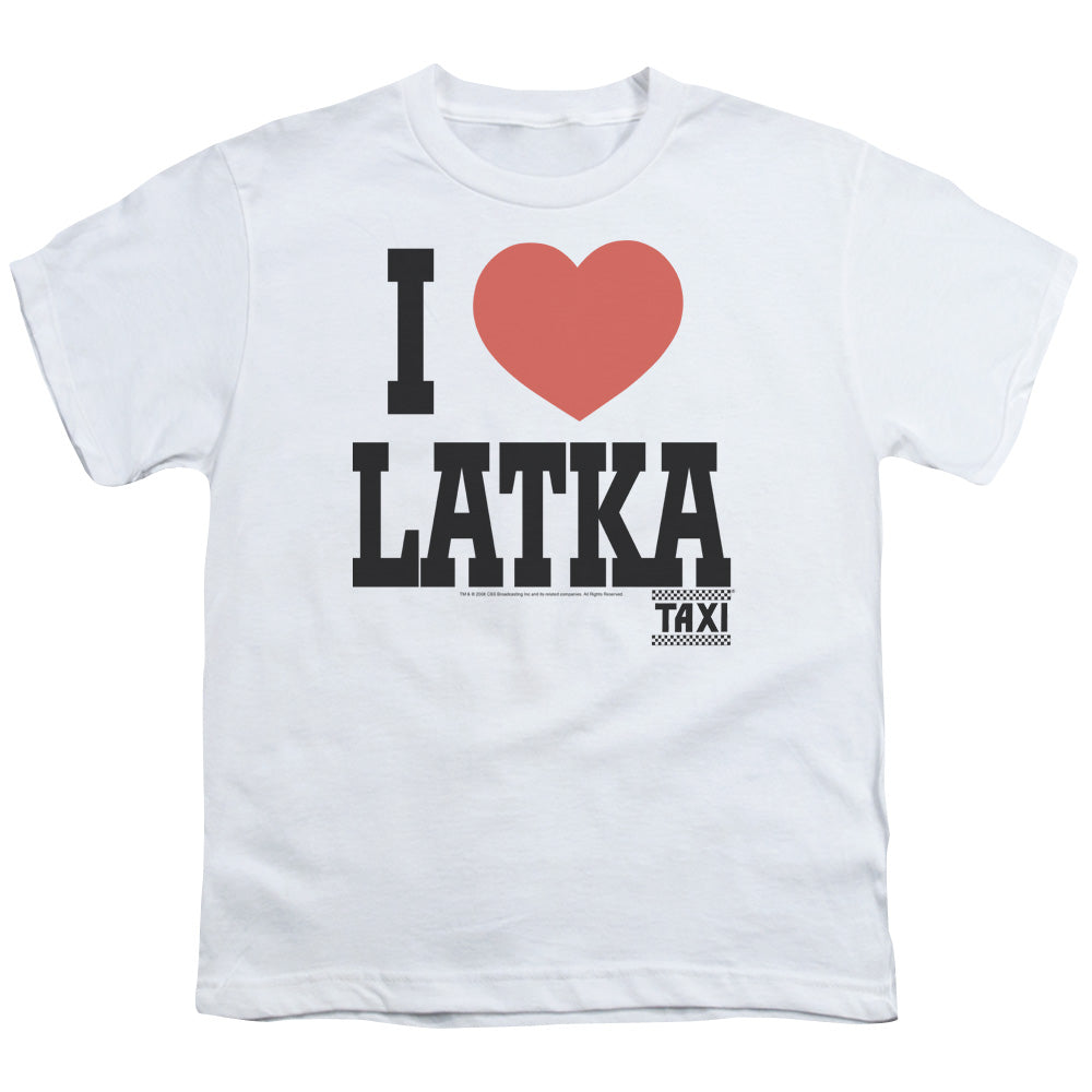 Taxi - I Heart Latka - Short Sleeve Youth 18/1 - White T-shirt