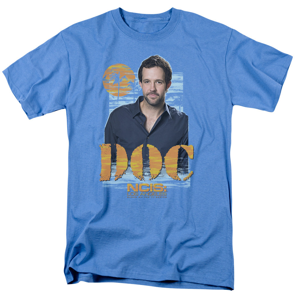 Ncis La - Doc - Short Sleeve Adult 18/1 - Carolina Blue T-shirt