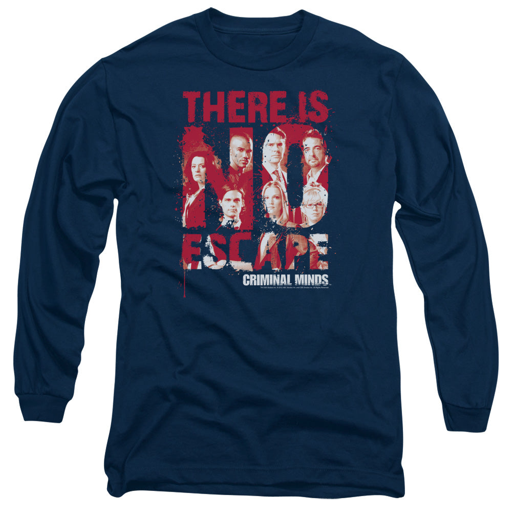 Criminal Minds - No Escape - Long Sleeve Adult 18/1 - Navy T-shirt