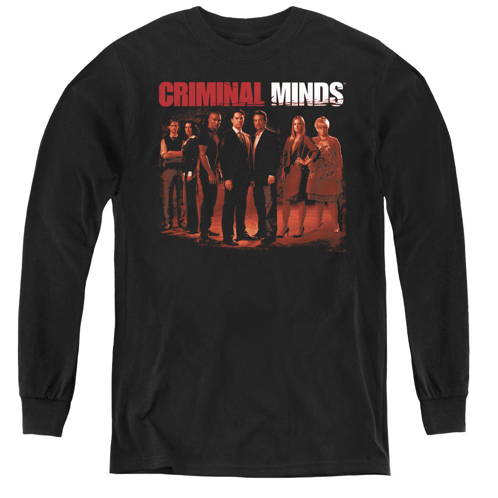 Criminal Minds - The Crew - Youth Long Sleeve Tee - Black