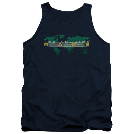 Amazing Race - Around The World - Adult Tank - Navy
