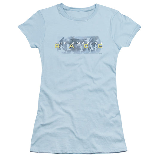 Amazing Race - In The Clouds - Short Sleeve Junior Sheer - Light Blue T-shirt