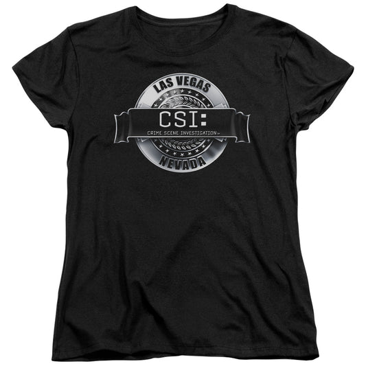 Csi - Rendered Logo - Short Sleeve Womens Tee - Black T-shirt