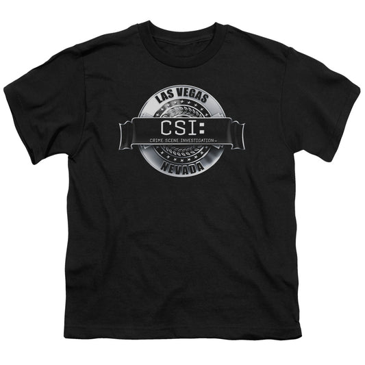Csi - Rendered Logo - Short Sleeve Youth 18/1 - Black T-shirt