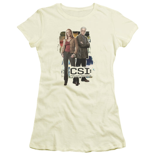 Csi - Back To Back - Short Sleeve Junior Sheer - Cream T-shirt