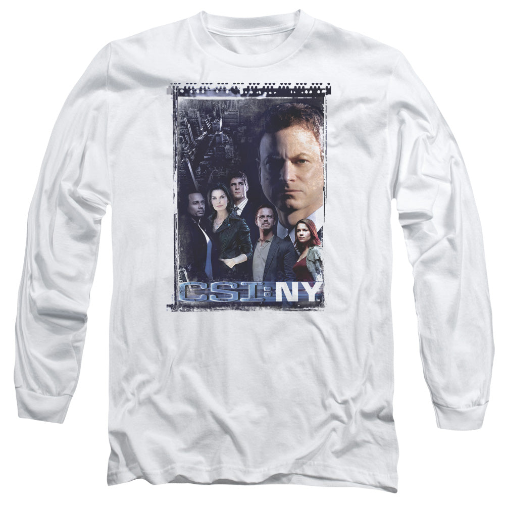 Csi Ny - Watchful Eye - Long Sleeve Adult 18/1 - White T-shirt