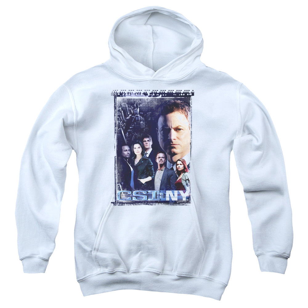 Csi Ny - Watchful Eye - Youth Pull-over Hoodie - White
