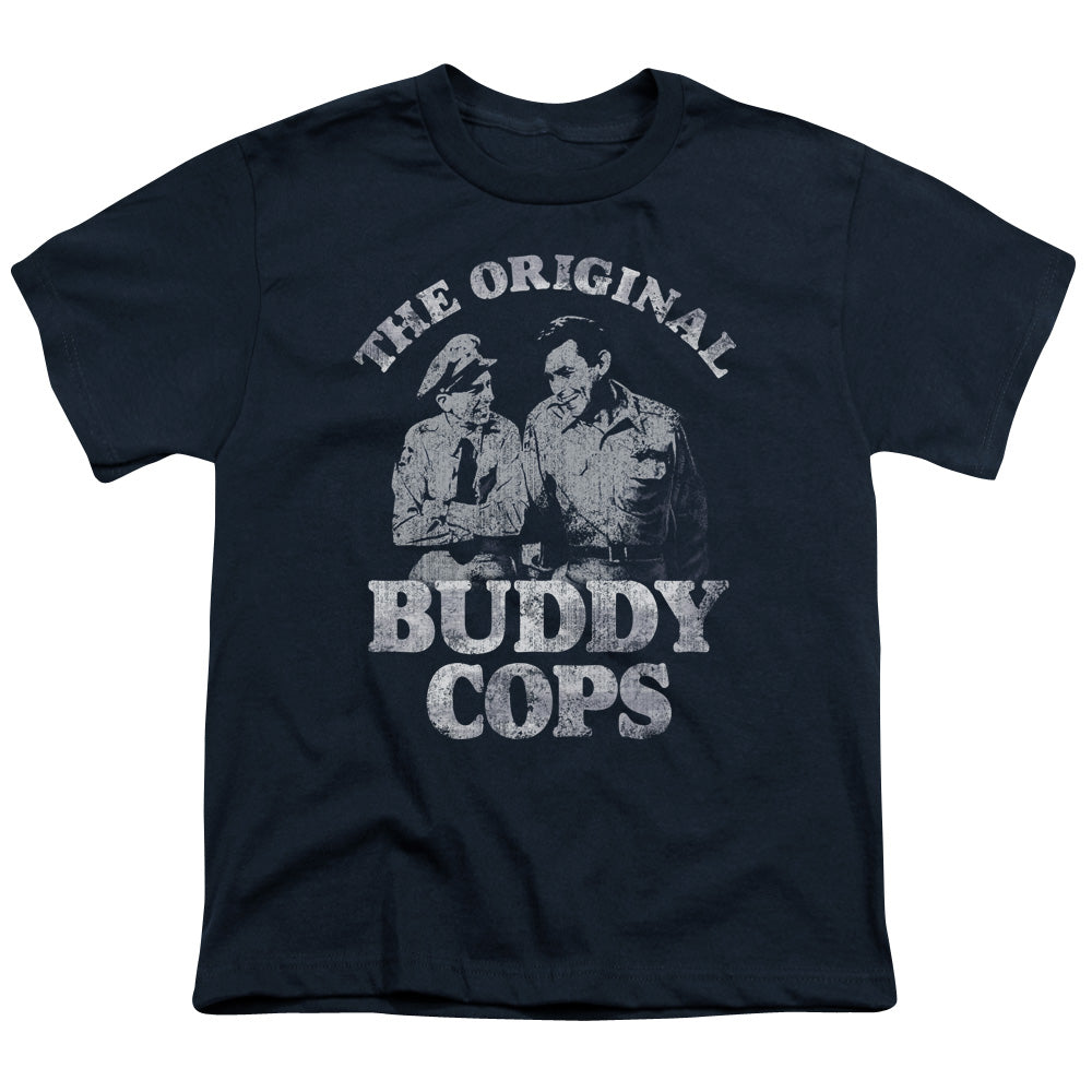 Andy Griffith - Buddy Cops - Short Sleeve Youth 18/1 - Navy T-shirt