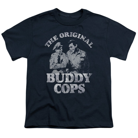 Andy Griffith - Buddy Cops - Short Sleeve Youth 18/1 - Navy T-shirt