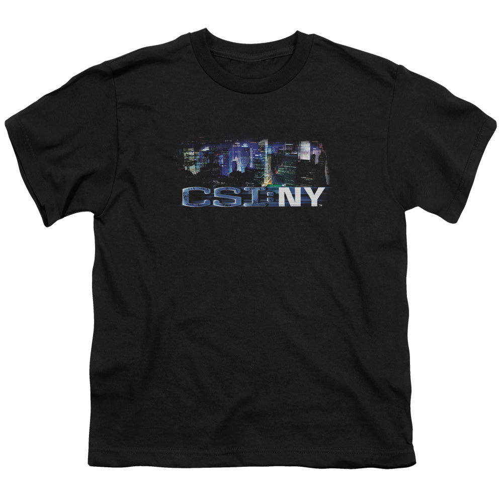 Csi Ny - Never Rests - Short Sleeve Youth 18/1 - Black T-shirt