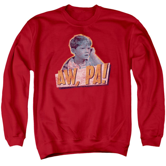 Andy Griffith Aw Pa - Adult Crewneck Sweatshirt - Red