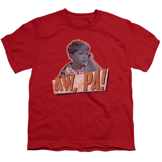 Andy Griffith - Aw Pa - Short Sleeve Youth 18/1 - Red T-shirt