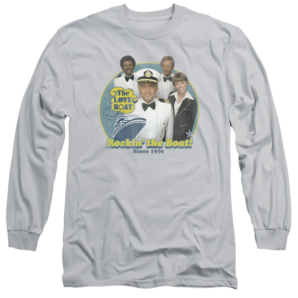 Love Boat - Rockin The Boat - Long Sleeve Adult 18/1 - Silver T-shirt