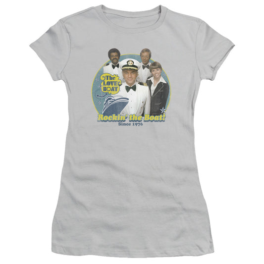 Love Boat - Rockin The Boat - Short Sleeve Junior Sheer - Silver T-shirt