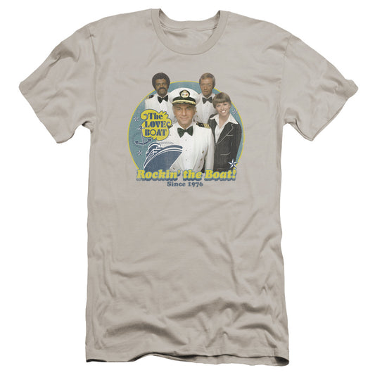 Love Boat - Rockin The Boat-premuim Canvas Adult Slim Fit 30/1 - Silver