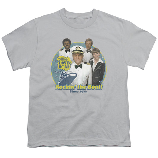 Love Boat - Rockin The Boat - Short Sleeve Youth 18/1 - Silver T-shirt