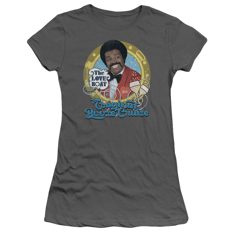 Love Boat - Original Booze Cruise - Short Sleeve Junior Sheer - Charcoal T-shirt