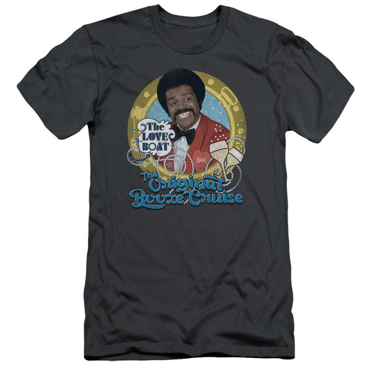 Love Boat - Original Booze Cruise - Short Sleeve Adult 30/1 - Charcoal T-shirt
