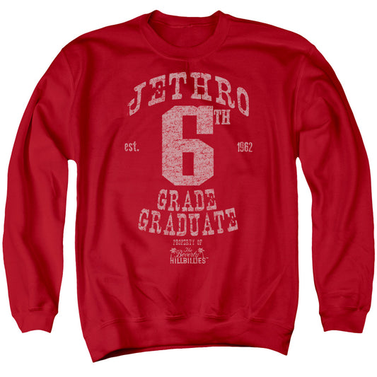 Beverly Hillbillies - Mr 6th Grade Grad - Adult Crewneck Sweatshirt - Red