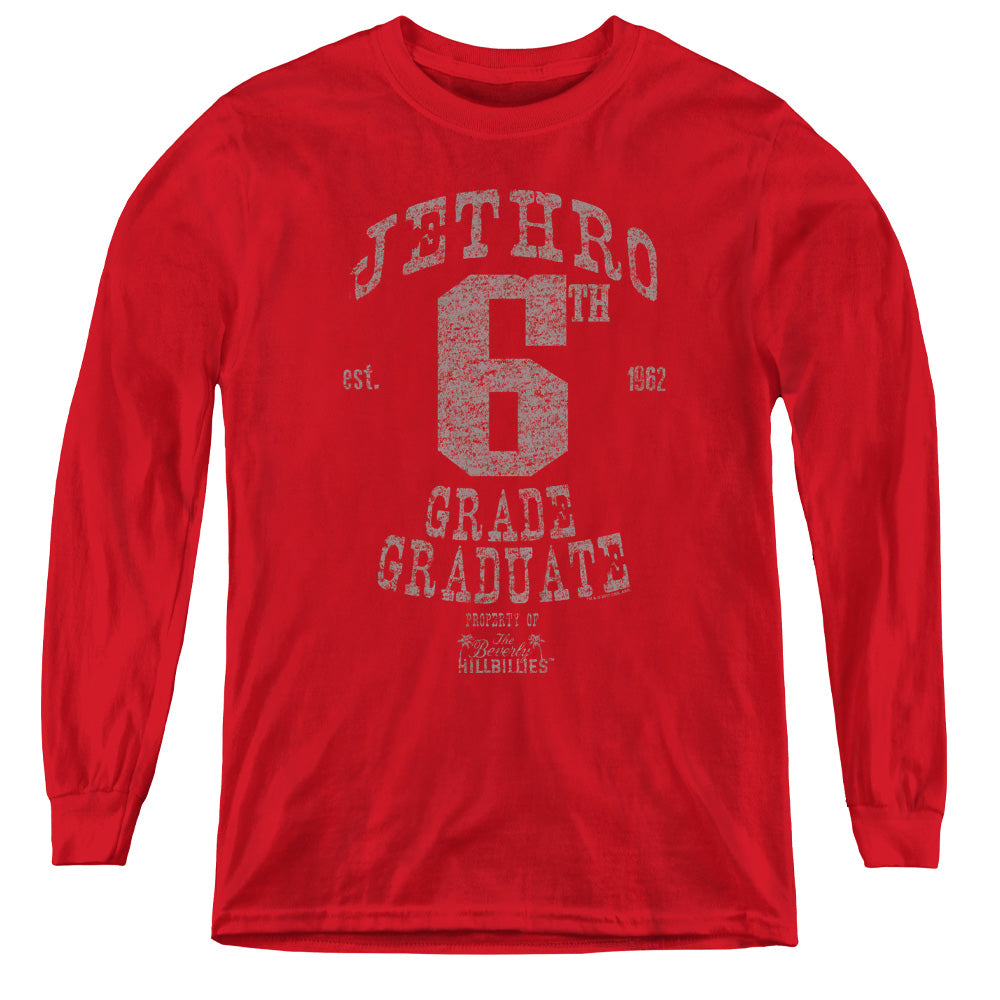 Beverly Hillbillies - Mr 6th Grade Grad - Youth Long Sleeve Tee - Red