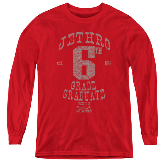 Beverly Hillbillies - Mr 6th Grade Grad - Youth Long Sleeve Tee - Red
