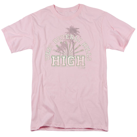 90210 - West Beverly Hills High - Short Sleeve Adult 18/1 - Pink T-shirt