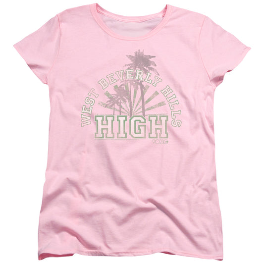 90210 WEST BEVERLY HILLS HIGH - S/S WOMENS TEE - PINK T-Shirt