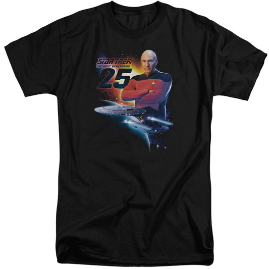 Star Trek - Tng 25 - Short Sleeve Adult Tall - Black T-shirt