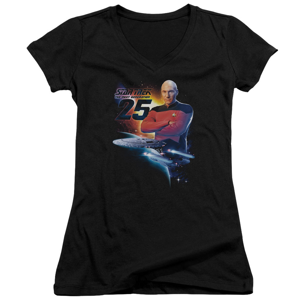 Star Trek - Tng 25 - Junior V-neck - Black