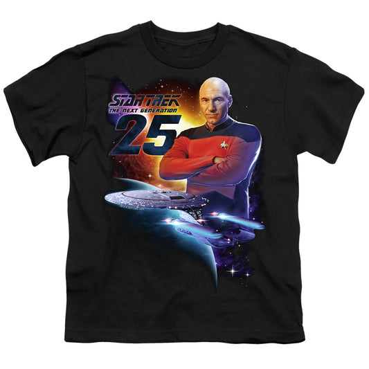 Star Trek - Tng 25 - Short Sleeve Youth 18/1 - Black T-shirt