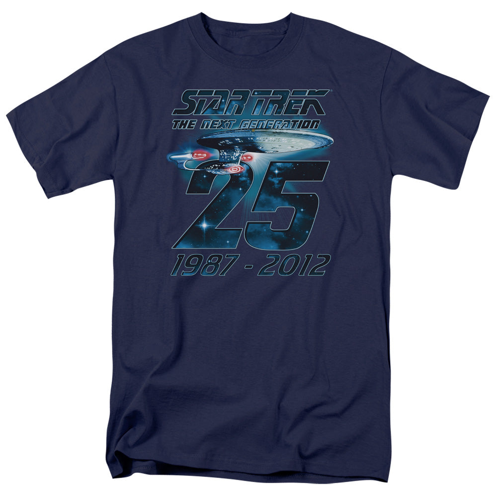 Star Trek - Enterprise 25 - Short Sleeve Adult 18/1 - Navy T-shirt