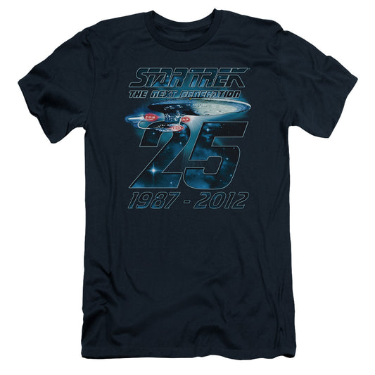 Star Trek - Enterprise 25 - Short Sleeve Adult 30/1 - Navy T-shirt