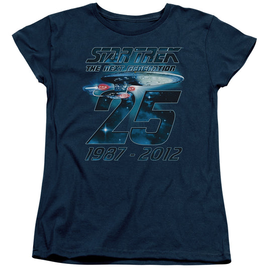 Star Trek - Enterprise 25 - Short Sleeve Womens Tee - Navy T-shirt