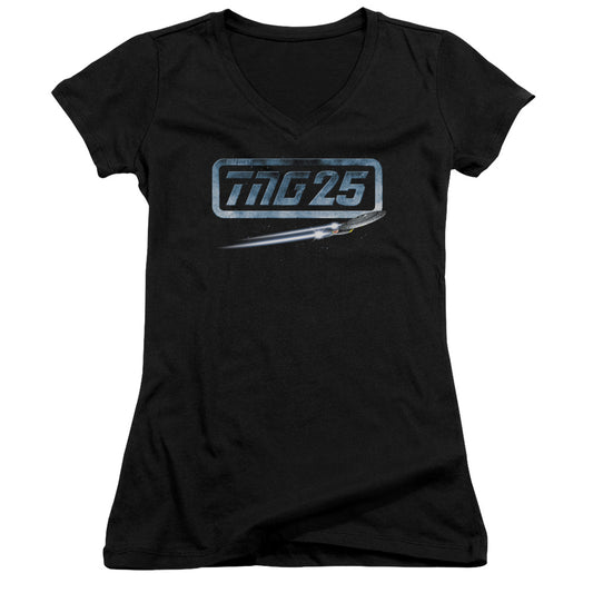 Star Trek - Tng 25 Enterprise - Junior V-neck - Black
