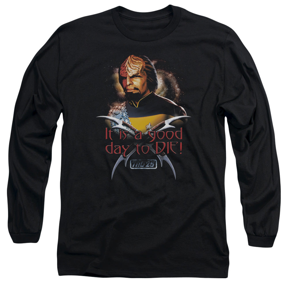Star Trek - Good Day To Die - Long Sleeve Adult 18/1 - Black T-shirt
