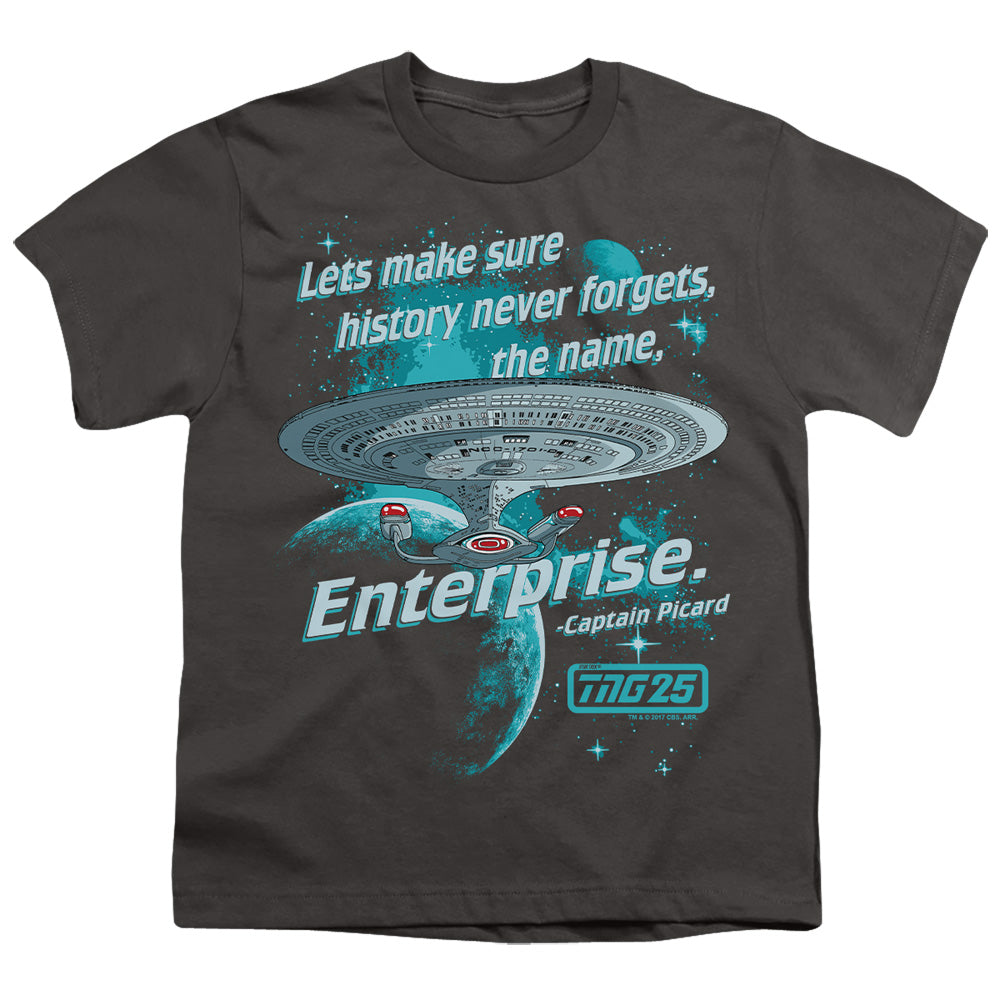 Star Trek - Never Forget - Short Sleeve Youth 18/1 - Charcoal T-shirt