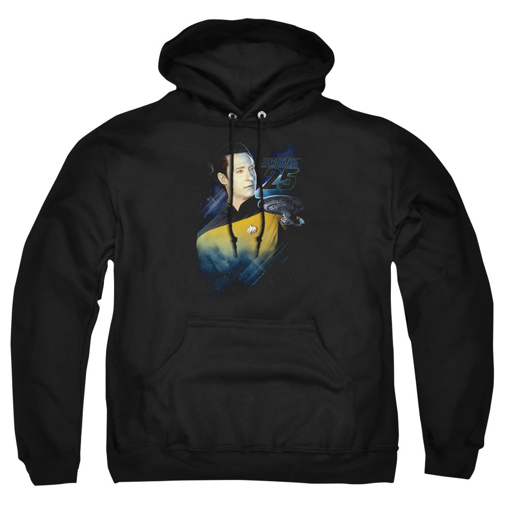 Star Trek - Data 25th - Adult Pull-over Hoodie - Black