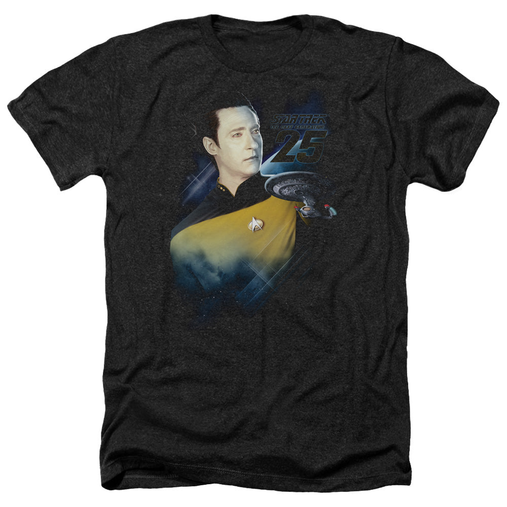 Star Trek - Data 25th - Adult Heather-black