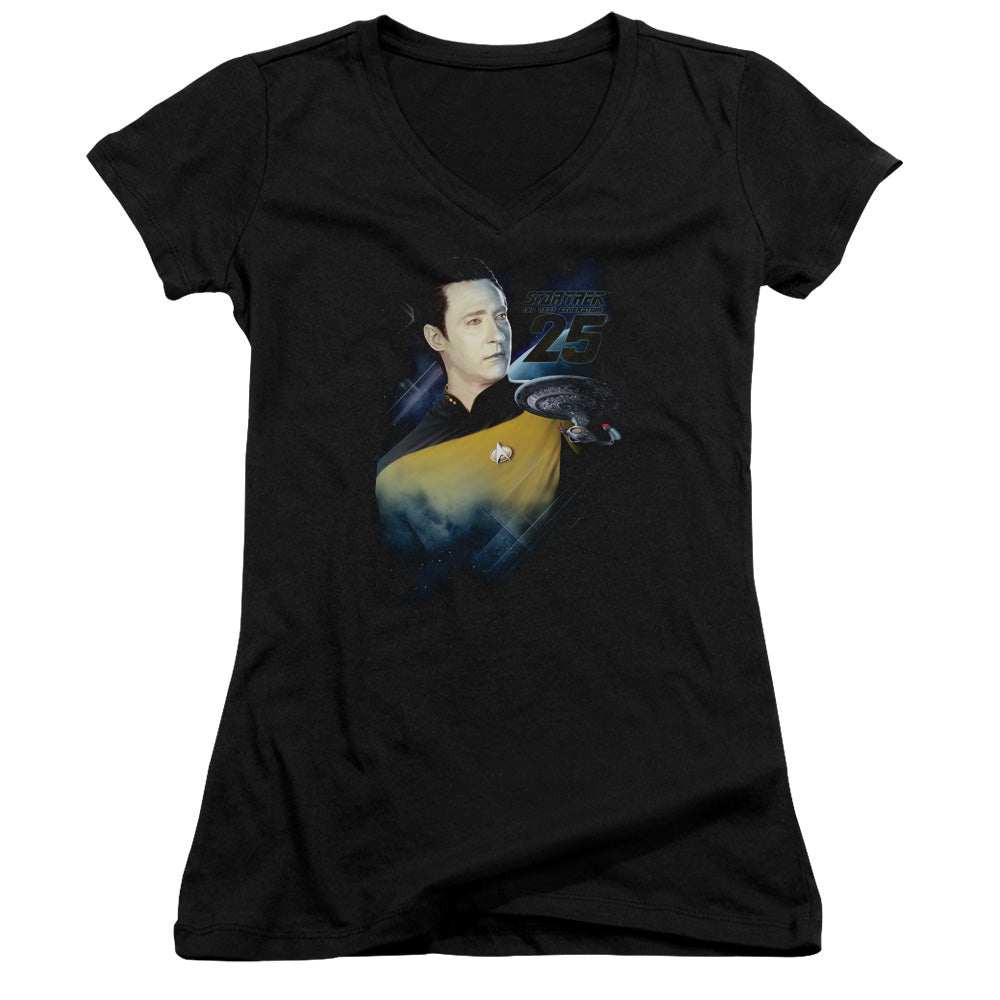Star Trek Data 25th - Junior V-neck - Black