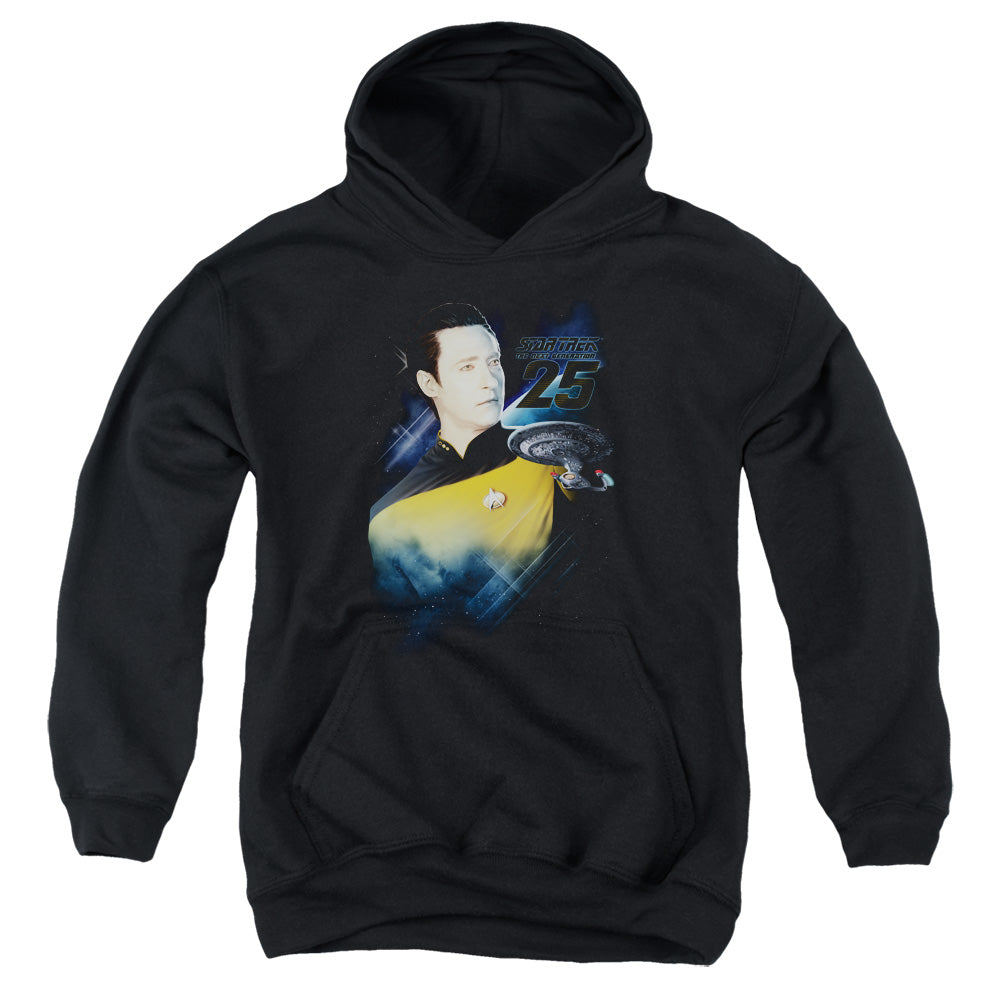 Star Trek - Data 25th - Youth Pull-over Hoodie - Black
